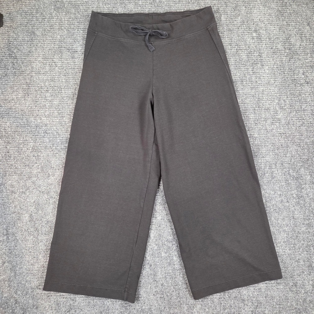 Patagonia Womens Organic Cotton Wide Leg Cropped Pants Black M 56495